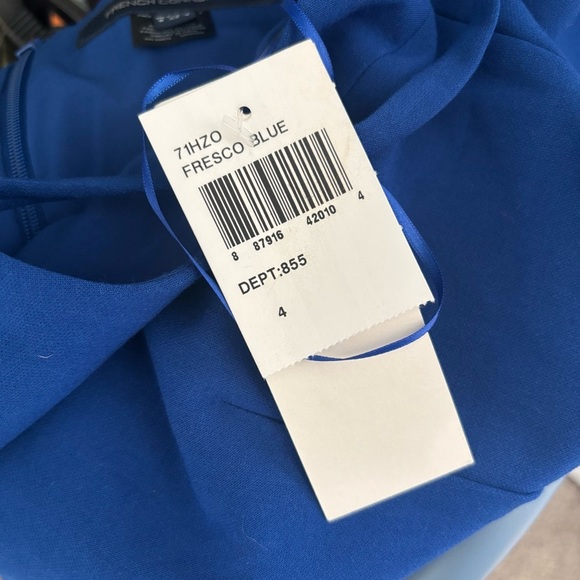 NWT French Connection Size 4 Fresco Blue Mini Dress - Picture 4 of 7
